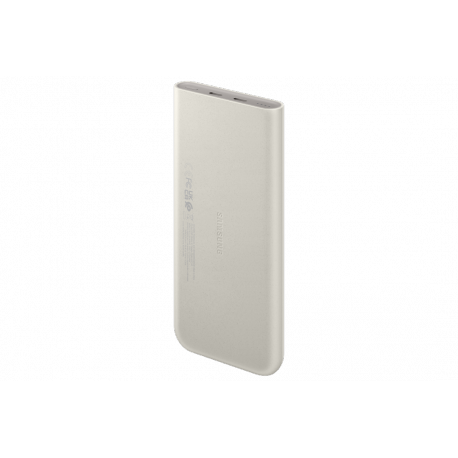 Samsung Galaxy EB-P3400 - Power bank - 10000 mAh - 25 Watt - 2770 mA - PD 3.0, SFC - 2 output connectors (24 pin USB-C) - on cable: USB-C - beige - 7