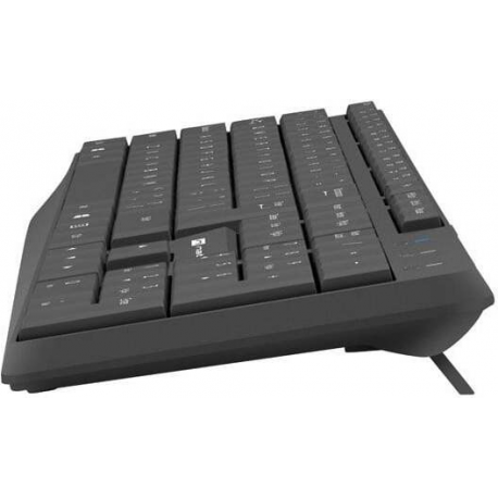 Natec Squid - Keyboard and mouse set - 2in1 - wireless - 2.4 GHz - US - black - 3