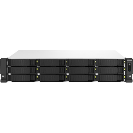QNAP TS-1264U-RP - NAS server - 12 bays - rack-mountable - SATA 6Gb / s - RAID RAID 0, 1, 5, 6, 10, 50, JBOD, 60 - RAM 8 GB - 2.5 Gigabit Ethernet - iSCSI support - 2U - 0