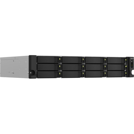 QNAP TS-1264U-RP - NAS server - 12 bays - rack-mountable - SATA 6Gb / s - RAID RAID 0, 1, 5, 6, 10, 50, JBOD, 60 - RAM 8 GB - 2.5 Gigabit Ethernet - iSCSI support - 2U - 1