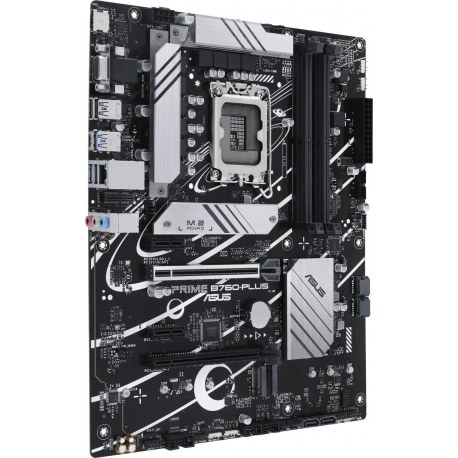 ASUS PRIME B760-PLUS - Motherboard - ATX - LGA1700 Socket - B760 Chipset - USB 3.2 Gen 1, USB 3.2 Gen 2, USB4, USB-C 3.2 Gen 2x2, USB-C 3.2 Gen 1 - 2.5 Gigabit LAN - onboard graphics (CPU required) - HD Audio (8-channel) - 1