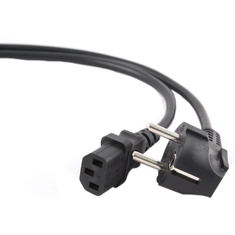 LogiLink - Power cable - IEC 60320 C13 to CEE 7 / 7 (M) - AC 220 / 250 V - 1.8 m - 90° connector - black - 0
