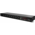 LogiLink IP PDU Control Unit - Power distribution unit (rack-mountable) - AC 110-240 V - Ethernet - input: IEC 60320 C20 - output connectors: 8 (8 x IEC 60320 C13) - 1U - black