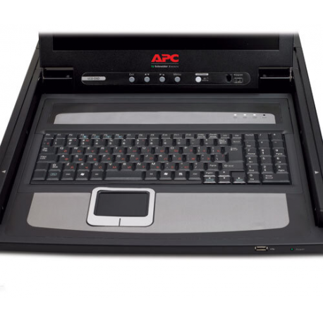 APC LCD Console - KVM console - 17" - rack-mountable - 1280 x 1024 @ 75 Hz - black - 1U - for P / N: AR3103, AR3103SP, AR3106SP, SRT1000RMXLI, SRT1000RMXLI-NC, SRT5KRMXLW-TW - 2