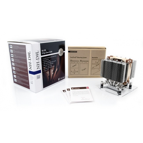 Noctua NH-D9L - Processor cooler - (for: LGA1156, AM2, AM2+, AM3, LGA1155, AM3+, LGA2011, FM1, FM2, LGA1150, FM2+, LGA2011-3, AM4, LGA1200) - aluminum with nickel plated copper base - 92 mm - 4