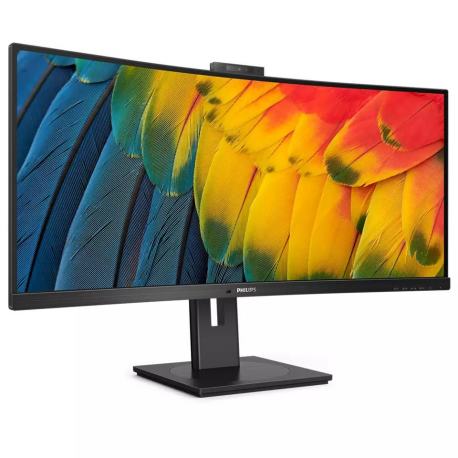 Philips 34B1U5600CH - 5000 Series - LED monitor - curved - 34" - 3440 x 1440 WQHD @ 120 Hz - VA - 350 cd / m² - 3000:1 - 4 ms - HDMI, DisplayPort, USB-C - speakers - textured black - 6