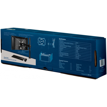 ARCTIC Z1 Basic - Mounting kit - for LCD display - steel - screen size: 13"-32" - desk-mountable - 6