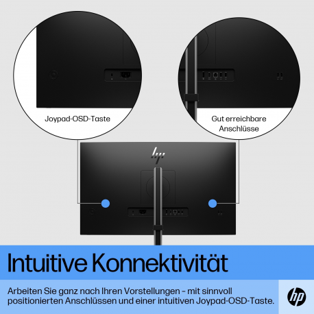 HP E27 G5 - E-Series - LED monitor - 27" - 1920 x 1080 Full HD (1080p) @ 75 Hz - IPS - 300 cd/m² - 1000:1 - 5 ms - HDMI, DisplayPort, USB - black, black and silver (stand) - 4