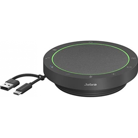 Jabra Speak2 55 MS - Speakerphone hands-free - Bluetooth - wireless, wired - USB-C, USB-A - dark grey - Certified for Microsoft Teams, Microsoft Swift Pair Certified - 1