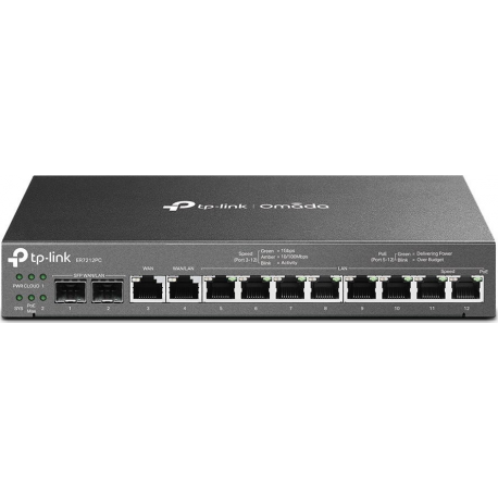 TP-Link Omada ER7212PC V1 - Router 8-port switch - 1GbE - WAN ports: 4 - wall-mountable - 0