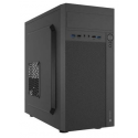 Natec HELIX - Micro tower - micro ATX - no power supply - black - USB/Audio