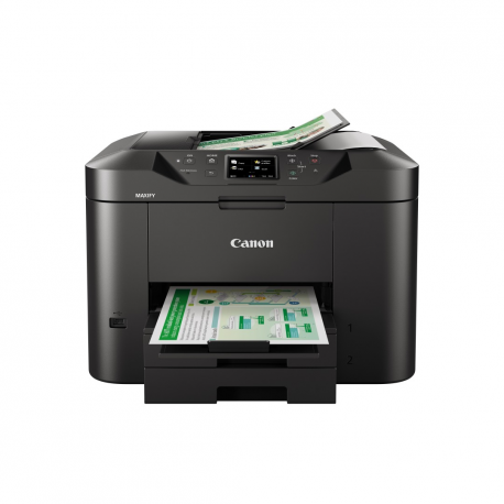 Canon MAXIFY MB2750 - Multifunction printer - colour - ink-jet - A4 (210 x 297 mm), Legal (216 x 356 mm) (original) - A4 / Legal (media) - up to 22 ppm (copying) - up to 24 ipm (printing) - 500 sheets - 33.6 Kbps - USB 2.0, LAN, Wi-Fi(n), USB host - 4