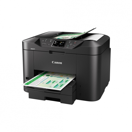 Canon MAXIFY MB2750 - Multifunction printer - colour - ink-jet - A4 (210 x 297 mm), Legal (216 x 356 mm) (original) - A4 / Legal (media) - up to 22 ppm (copying) - up to 24 ipm (printing) - 500 sheets - 33.6 Kbps - USB 2.0, LAN, Wi-Fi(n), USB host - 5