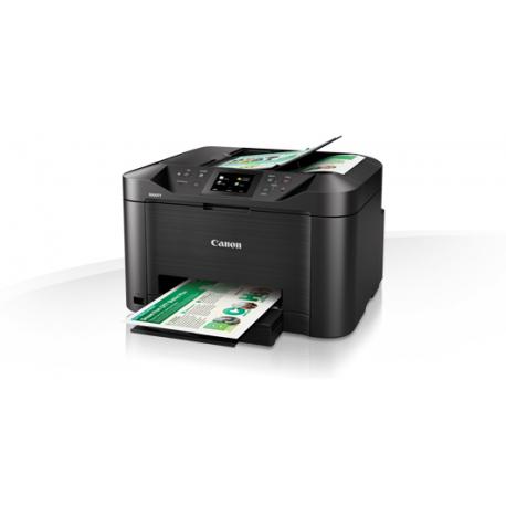 Canon MAXIFY MB5150 - Multifunction printer - colour - ink-jet - A4 (210 x 297 mm), Legal (216 x 356 mm) (original) - A4 / Legal (media) - up to 22 ppm (copying) - up to 24 ipm (printing) - 250 sheets - 33.6 Kbps - USB 2.0, LAN, Wi-Fi(n), USB host - 2