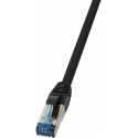 LogiLink 10G - Patch cable - RJ-45 (M) to RJ-45 (M) - 50 m - SFTP - CAT 6a - halogen-free, outdoor - black