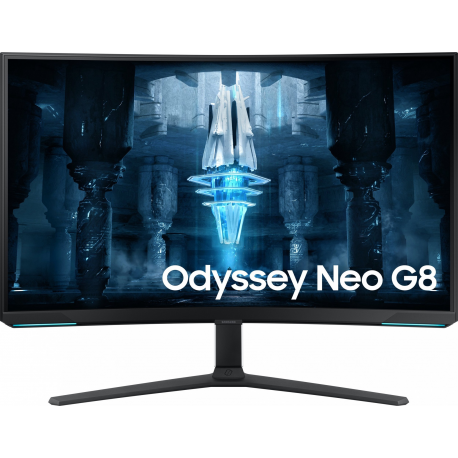 Samsung Odyssey Neo G8 S32BG850NP - G85NB Series - QLED monitor - gaming - curved - 32" - 3840 x 2160 4K @ 240 Hz - VA - 350 cd / m² - 1000000:1 - Quantum HDR 2000 - 1 ms - 2xHDMI, DisplayPort - black, white - 0