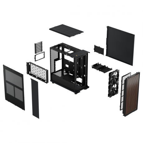 Fractal Design North - Mid tower - ATX - no power supply (ATX) - charcoal black - USB/Audio - 16