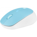 Natec Harrier 2 - Mouse - optical - 4 buttons - wireless - Bluetooth 5.1 - white, blue