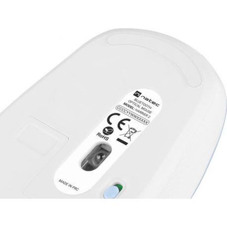 Natec Harrier 2 - Mouse - optical - 4 buttons - wireless - Bluetooth 5.1 - white, blue - 4