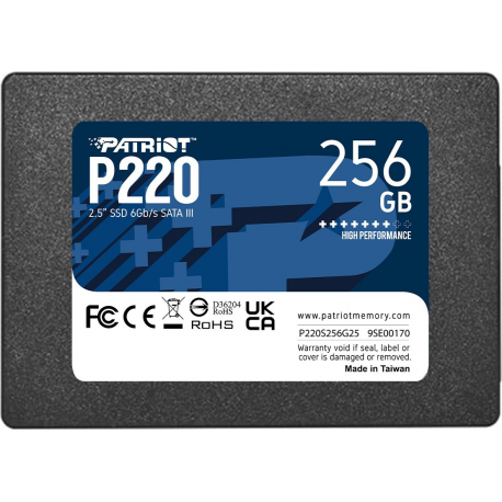 Patriot P220 - SSD - 256 GB - internal - 2.5" - SATA 6Gb / s - 0