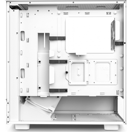 NZXT H series H5 Flow - Mid tower - extended ATX - windowed side panel (tempered glass) - no power supply - white - USB/Audio - 6