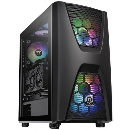 Thermaltake Commander C34 TG - ARGB Edition - tower - ATX - windowed side panel (tempered glass) - no power supply (PS/2) - black - USB/Audio - 0