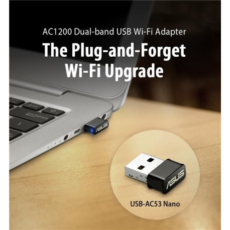 ASUS USB-AC53 Nano - Network adapter - USB 2.0 - 802.11ac - 9