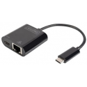 DIGITUS DN-3027 - Network adapter - USB-C - Gigabit Ethernet + USB-C