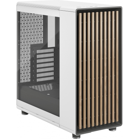 Fractal Design North - Mid tower - ATX - windowed side panel (tempered glass) - no power supply (ATX) - chalk white - USB / Audio - 1