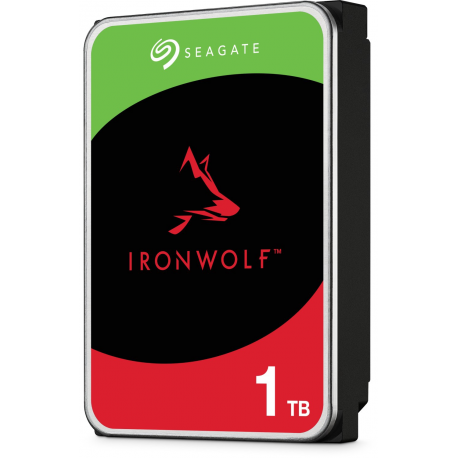 Seagate IronWolf ST1000VN008 - Hard drive - 1 TB - internal - 3.5" - SATA 6Gb / s - 5400 rpm - buffer: 256 MB - 2