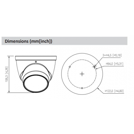 Dahua WizSense 2 Series IPC-HDW2441T-ZS - Network surveillance camera - eyeball - dustproof / waterproof - colour (Day&Night) - 4 MP - 2688 x 1520 - 720p, 1080p - M14 mount - fixed iris - vari-focal - audio - Ethernet 10Base-T / 100Base-T - MJPEG, H.264, H.265, H.265+, H.264+, H.264B, H.264H - DC 12 V / PoE - 2