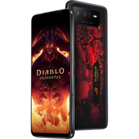 ASUS ROG Phone 6 - Diablo Immortal Edition - 5G smartphone - dual-SIM - RAM 16 GB  /  Internal Memory 512 GB - OLED display - 6.78" - 2448 x 1080 pixels (165 Hz) - 3x rear cameras 50 MP, 13 MP, 5 MP - front camera 12 MP - hellfire red - 5