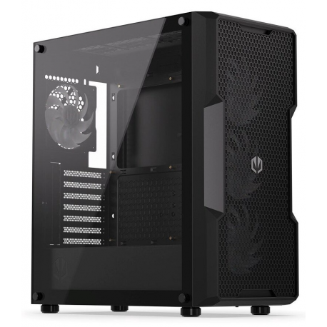 Endorfy Regnum 400 ARGB - PC case - ATX - windowed side panel (tempered glass) - no power supply (ATX) - black - USB / Audio - 0