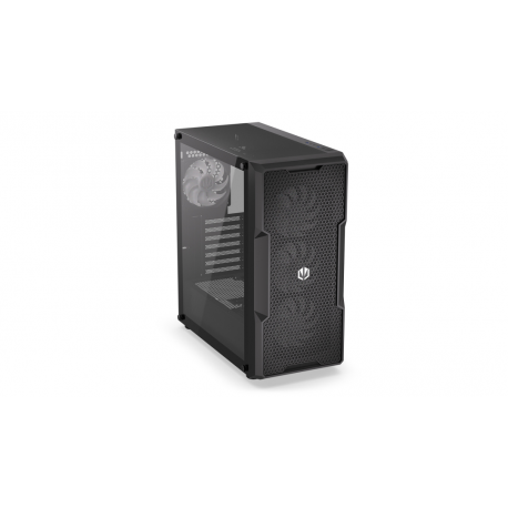 Endorfy Regnum 400 ARGB - PC case - ATX - windowed side panel (tempered glass) - no power supply (ATX) - black - USB / Audio - 18