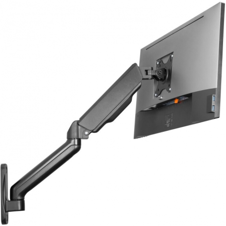 DIGITUS - Mounting kit (wall mount) - for LCD display/ curved LCD display - gas spring, swivel arm - plastic, aluminium, steel - black - screen size: 17"-32" - 1