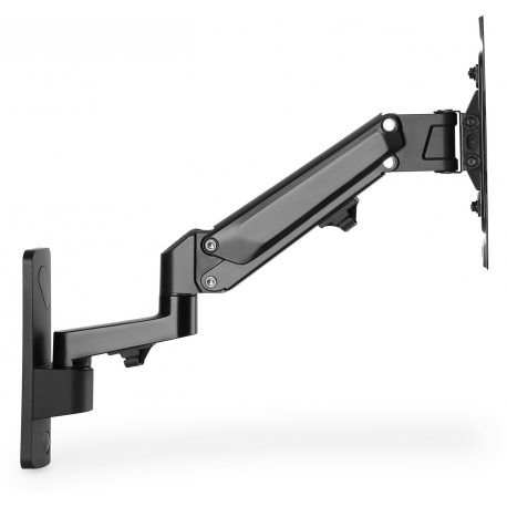 DIGITUS - Mounting kit (wall mount) - for LCD display/ curved LCD display - gas spring, swivel arm - plastic, aluminium, steel - matte black - screen size: 17"-43" - 5