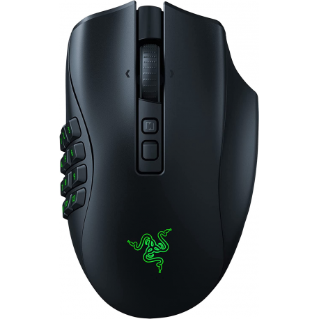 Razer Naga V2 Pro - Mouse - MMO, HyperScroll Pro wheel, gaming - ergonomic - right-handed - optical - 20 buttons - wireless, wired - Bluetooth, 2.4 GHz, USB-C - 0