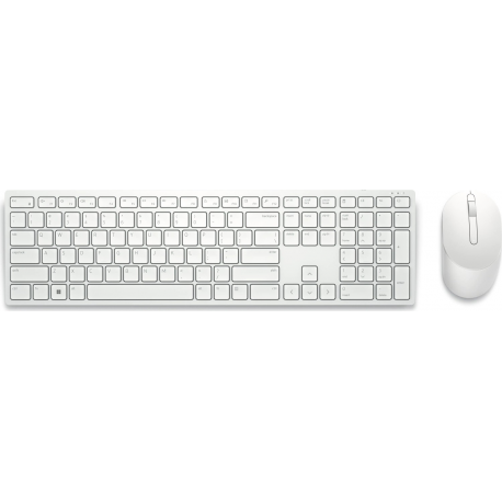 Dell Pro KM5221W - Keyboard and mouse set - wireless - 2.4 GHz - QWERTY - Russian - white - 0