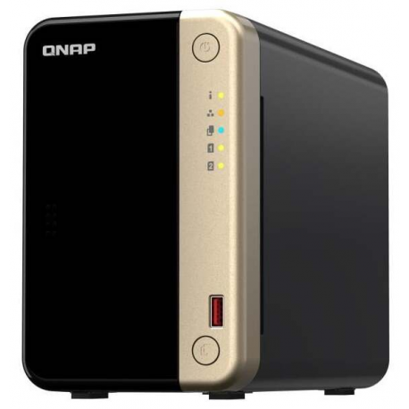 QNAP TS-264 - NAS server - 2 bays - SATA 6Gb/s - RAID 0, 1, 5, 6, 10, 50, JBOD, 60 - RAM 8 GB - 2.5 Gigabit Ethernet - iSCSI support - 0