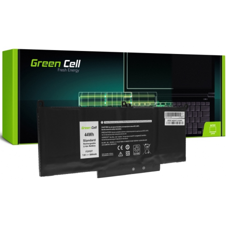 Green Cell - Laptop battery (equivalent to: Dell F3YGT) - lithium polymer - 5800 mAh - 44 Wh - black - for Dell Latitude 7280, 7290, 7380, 7390, 7480, 7490 - 0