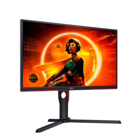 AOC Gaming 25G3ZM / BK - G3 Series - LED monitor - gaming - 25" (24.5" viewable) - 1920 x 1080 Full HD (1080p) @ 240 Hz - VA - 300 cd / m² - 3000:1 - 0.5 ms - 2xHDMI, DisplayPort - black, red - 14