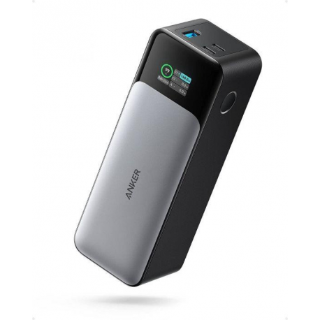 Anker 737 - Power bank - GaN technology - 24000 mAh - Anker PowerIQ 4.0, Power Delivery 3.1 - 3 output connectors (USB, 2 x USB-C) - black - 0