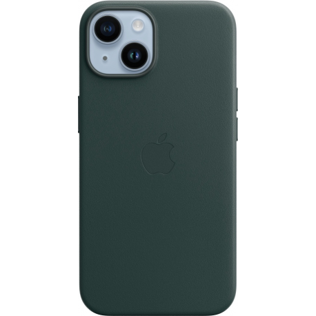 Apple - Back cover for mobile phone - MagSafe compatibility - leather - forest green - for iPhone 14 - 0