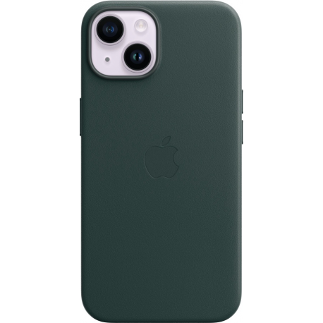 Apple - Back cover for mobile phone - MagSafe compatibility - leather - forest green - for iPhone 14 - 1