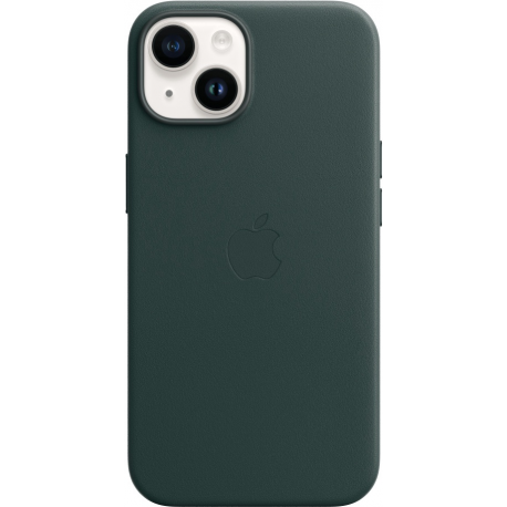 Apple - Back cover for mobile phone - MagSafe compatibility - leather - forest green - for iPhone 14 - 3