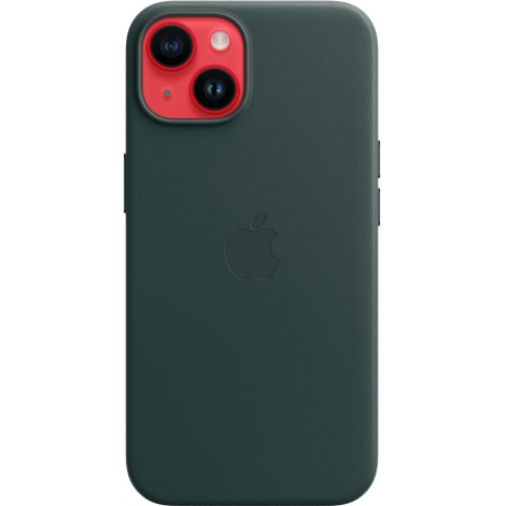 Apple - Back cover for mobile phone - MagSafe compatibility - leather - forest green - for iPhone 14 - 4