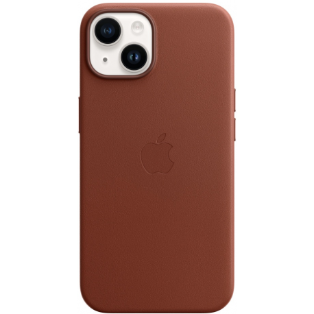 Apple - Back cover for mobile phone - MagSafe compatibility - leather - umber - for iPhone 14 - 3
