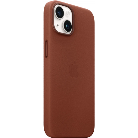 Apple - Back cover for mobile phone - MagSafe compatibility - leather - umber - for iPhone 14 - 5