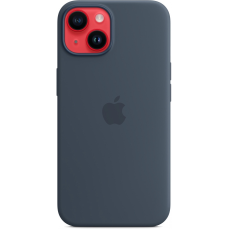 Apple - Back cover for mobile phone - MagSafe compatibility - silicone - storm blue - for iPhone 14 - 4