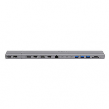 HyperDrive - Docking station - USB-C x 2 - 3 x HDMI, 3 x DP - GigE - 0
